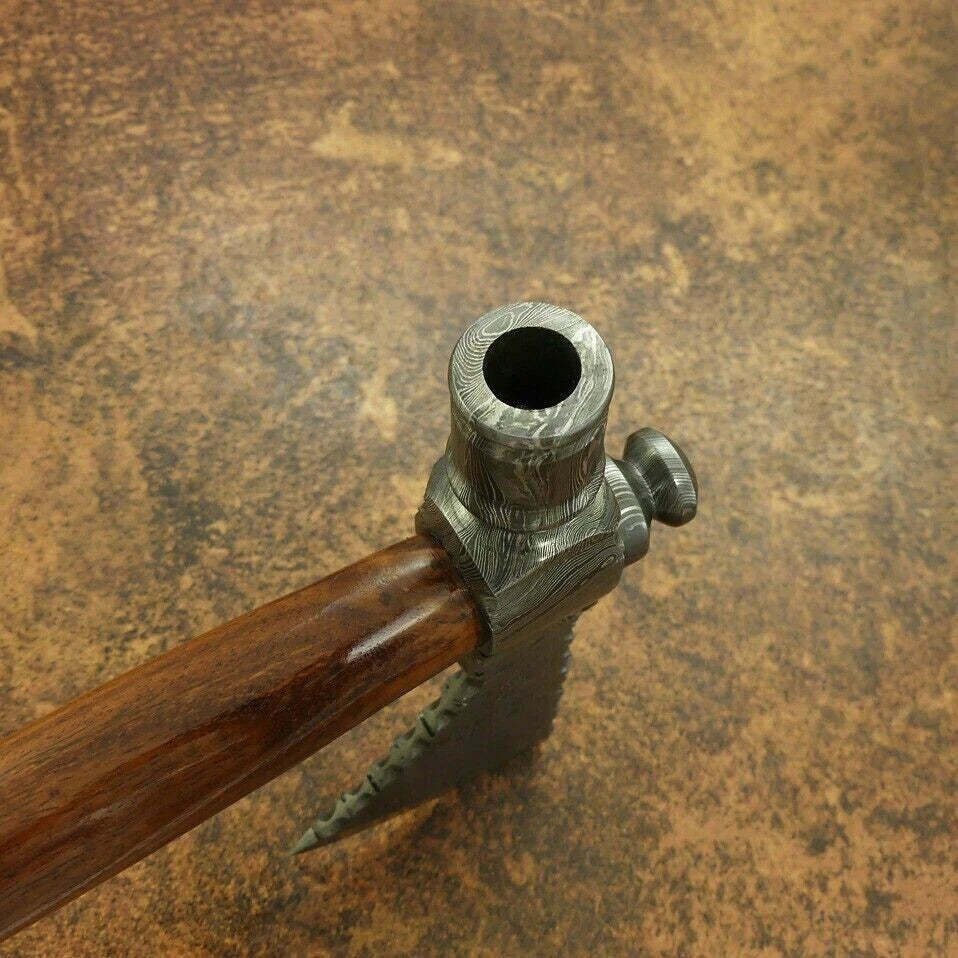 Pipe Axe Handmade Damascus Steel Axe - Unique Tomahawk Axe for Cigar Lover ME-3