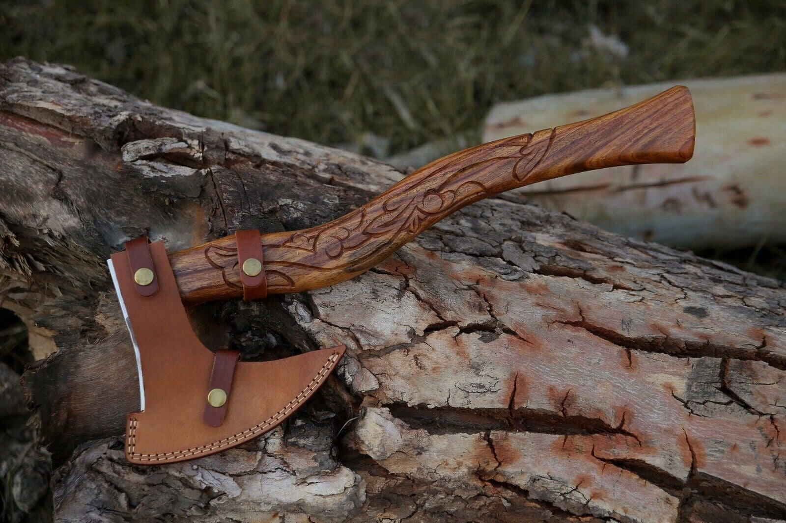 CUSTOM HANDMADE HIGH CARBON STEEL VIKING HATCHET TOMAHAWK HUNTING TACTICAL AXE ME-5