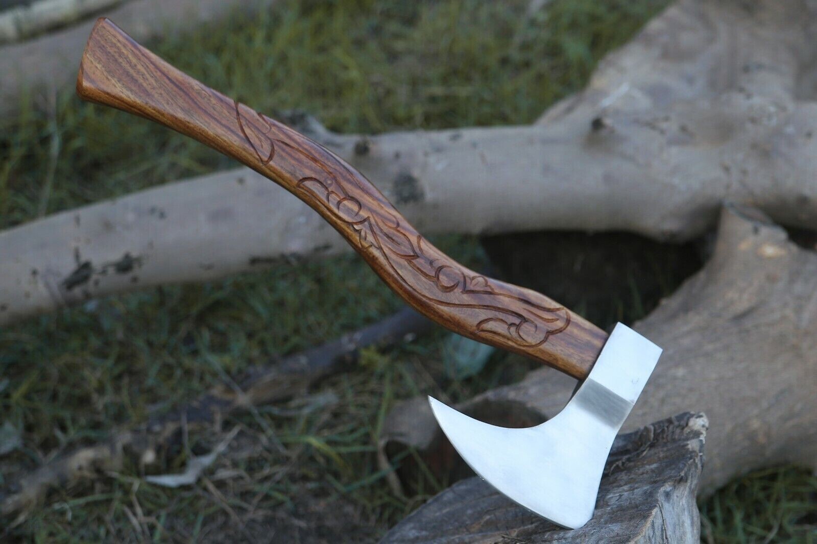 CUSTOM HANDMADE HIGH CARBON STEEL VIKING HATCHET TOMAHAWK HUNTING TACTICAL AXE ME-5