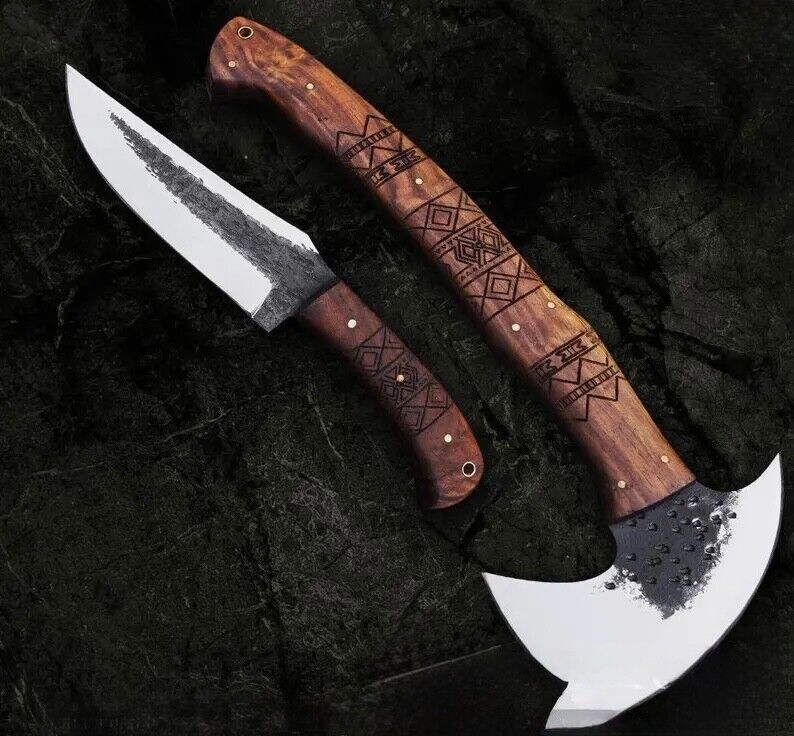 Custom handmade outdoor Camping Tactical Tomahawk Winkler Axe with Hunting knife