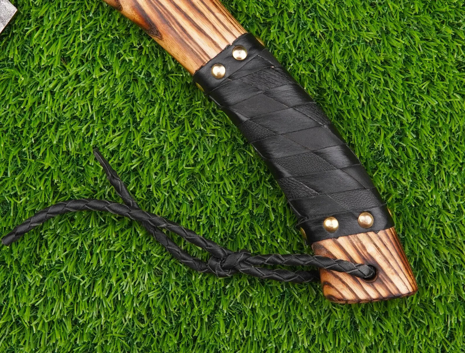 Hand Forged Viking Axe, Custom Bearded Nordic Hatchet with Rose Wood Shaft - Tomahawk
