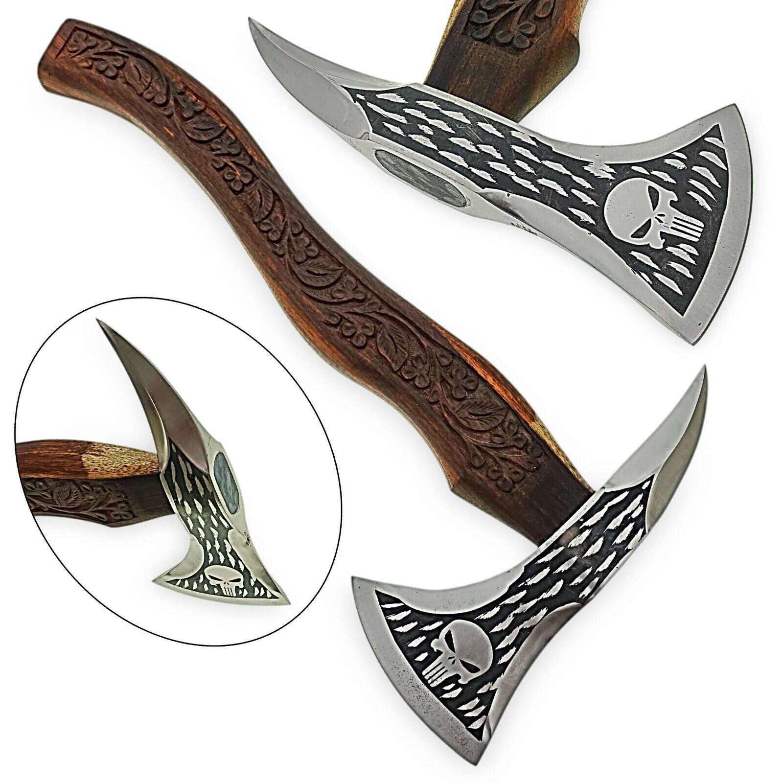 CUSTOM HANDMADE HIGH CARBON STEEL VIKING HATCHET TOMAHAWK HUNTING TACTICAL AXE