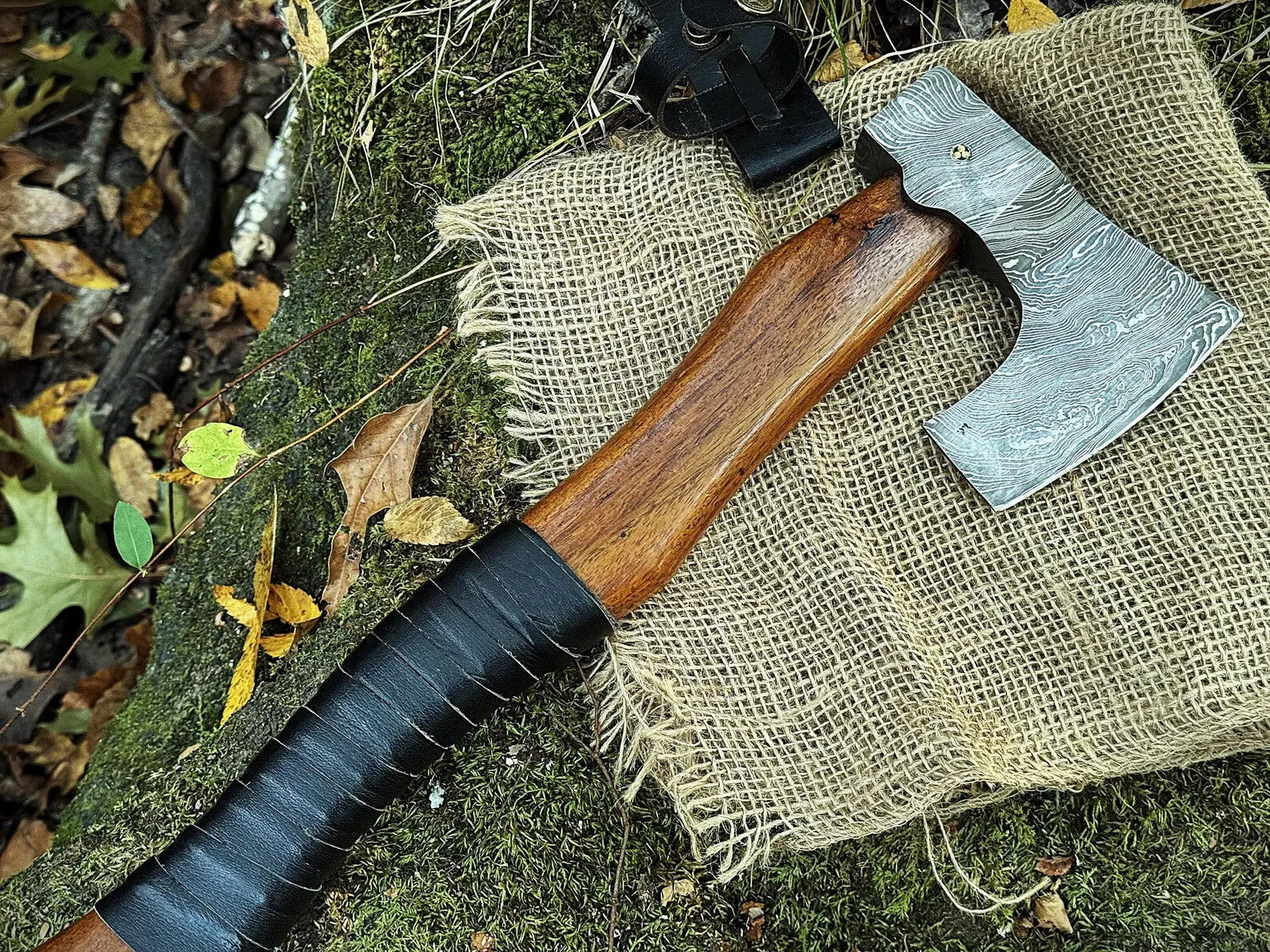 Hand-Forged Damascus Steel Axes – Perfect Groomsmen Gifts, Personalized Axe