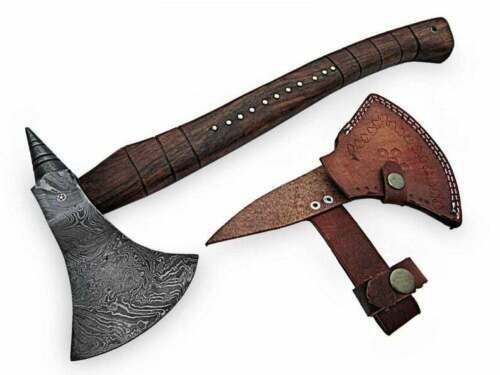 Custom Handmade Damascus Steel Hunting Viking Tactical Tomahawk Hatchet Axe