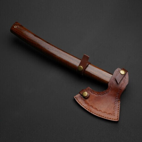 CUSTOM HANDMADE DAMASCUS STEEL VIKING HATCHET TOMAHAWK HUNTING TACTICAL AXE ME-6