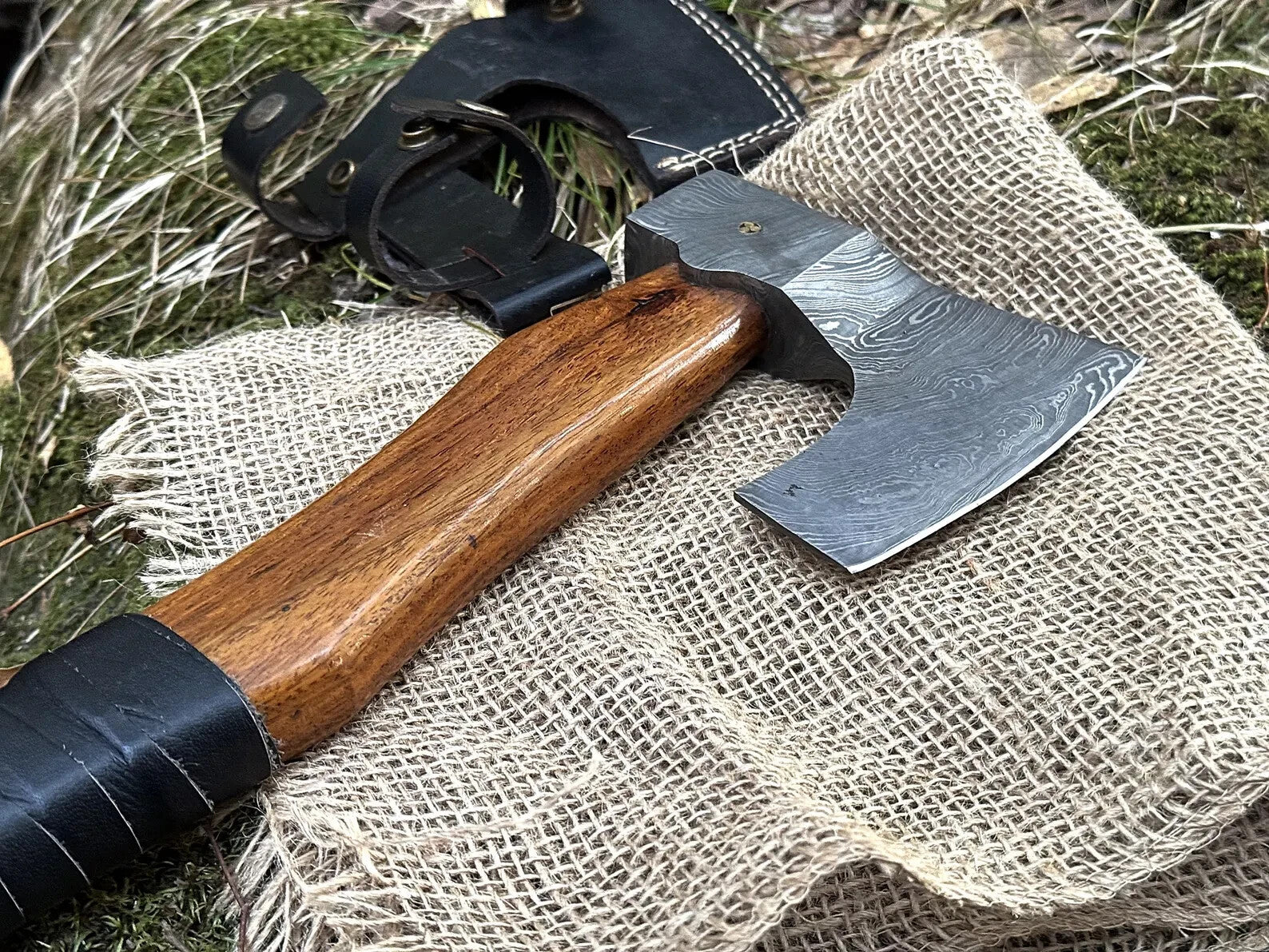 Hand-Forged Damascus Steel Axes – Perfect Groomsmen Gifts, Personalized Axe