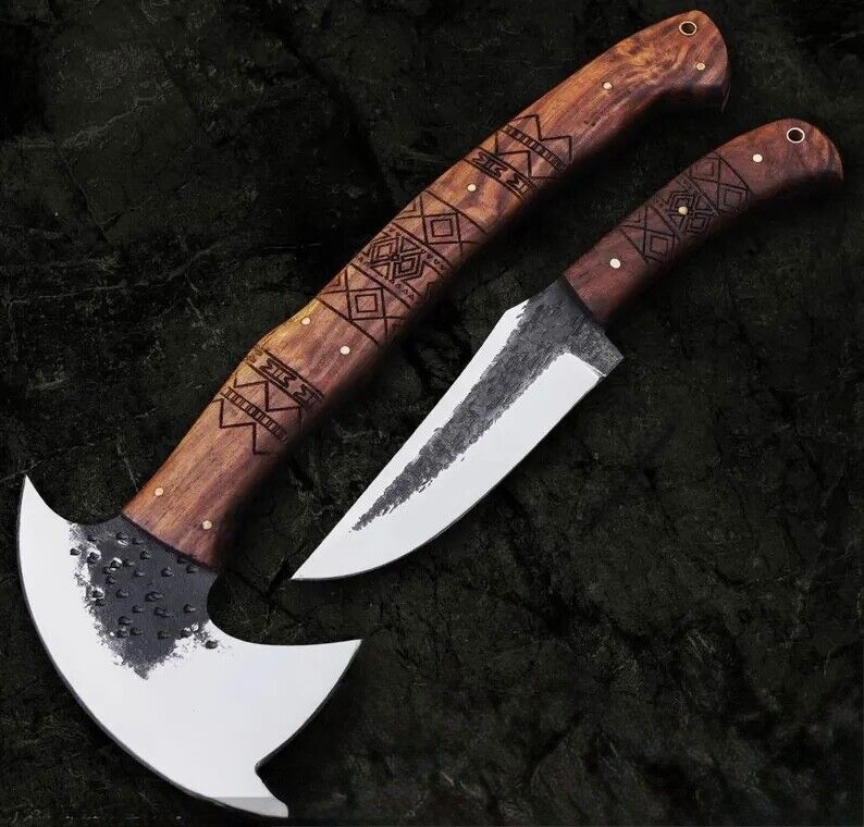 Custom handmade outdoor Camping Tactical Tomahawk Winkler Axe with Hunting knife