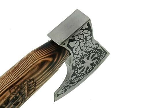 CUSTOM HANDMADE HIGH CARBON STEEL VIKING HATCHET TOMAHAWK HUNTING BEST GIFT AXE
