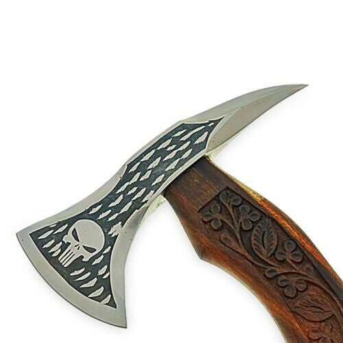 CUSTOM HANDMADE HIGH CARBON STEEL VIKING HATCHET TOMAHAWK HUNTING TACTICAL AXE