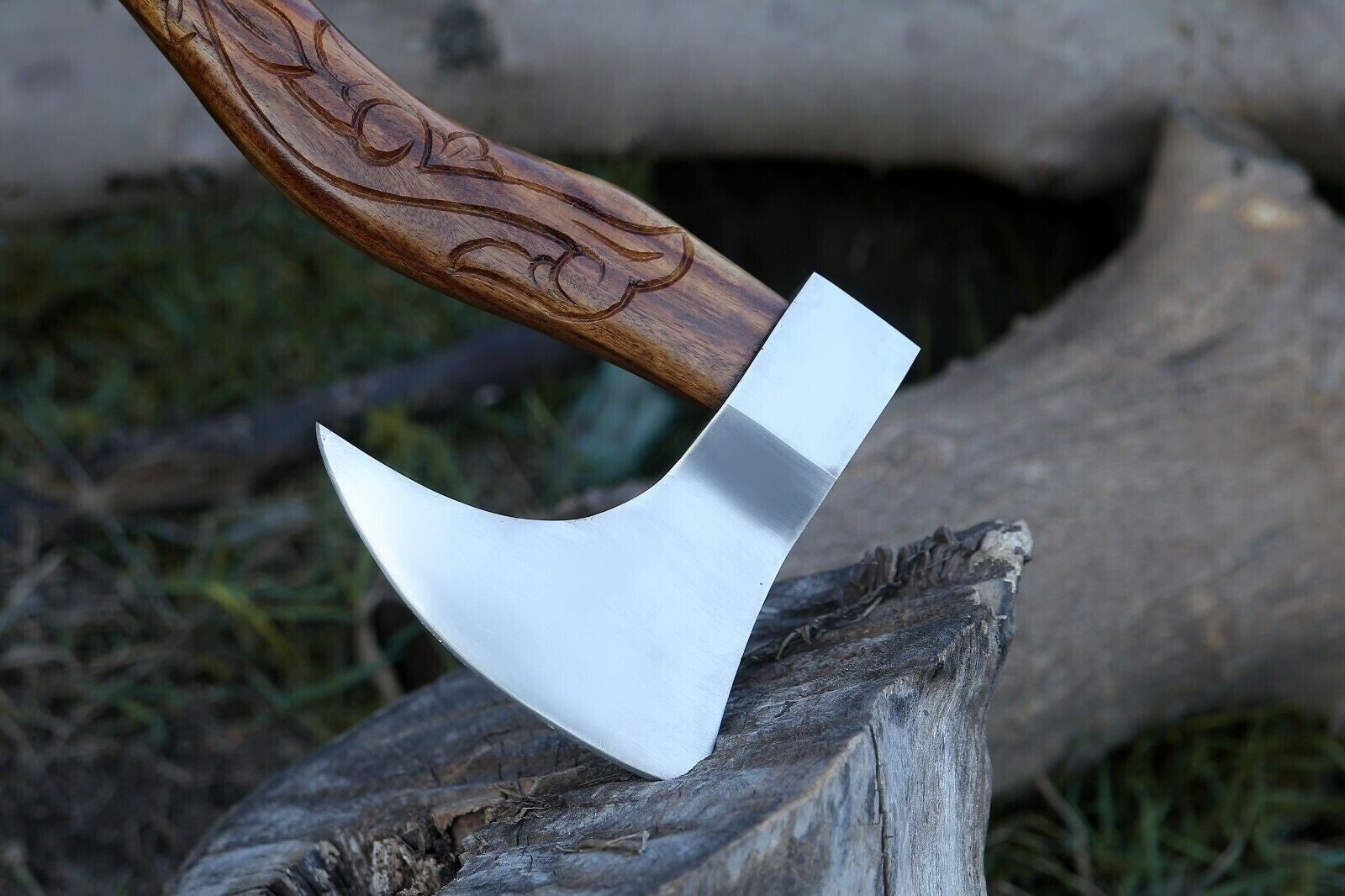 CUSTOM HANDMADE HIGH CARBON STEEL VIKING HATCHET TOMAHAWK HUNTING TACTICAL AXE ME-5