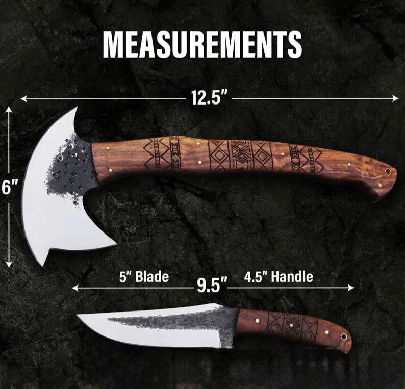 Custom handmade outdoor Camping Tactical Tomahawk Winkler Axe with Hunting knife