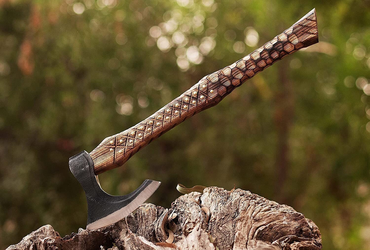 CUSTOM HANDMADE CARBON STEEL VIKING HATCHET TOMAHAWK HUNTING TACTICAL AXE