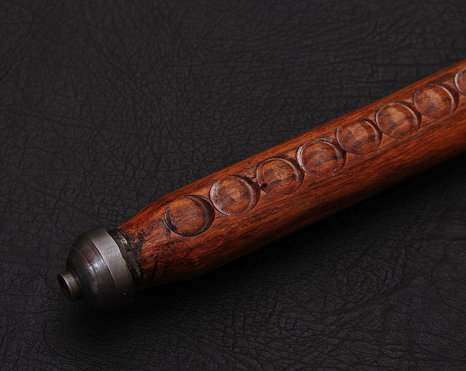 Hand Forged Damascus Steel Pipe Hawk Axe with Leather Sheath - Damascus Steel Hawk Smoking  Axe