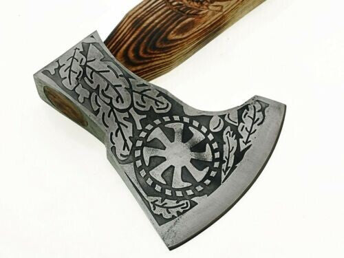 CUSTOM HANDMADE HIGH CARBON STEEL VIKING HATCHET TOMAHAWK HUNTING BEST GIFT AXE