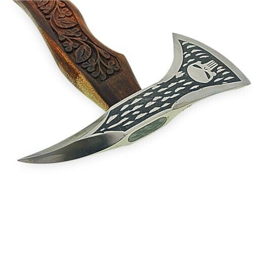 CUSTOM HANDMADE HIGH CARBON STEEL VIKING HATCHET TOMAHAWK HUNTING TACTICAL AXE
