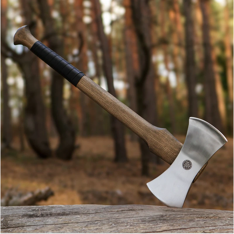 Double Bit Viking Axe Functional Dual Blade Camping and Chopping hatchet 25inch ME-2