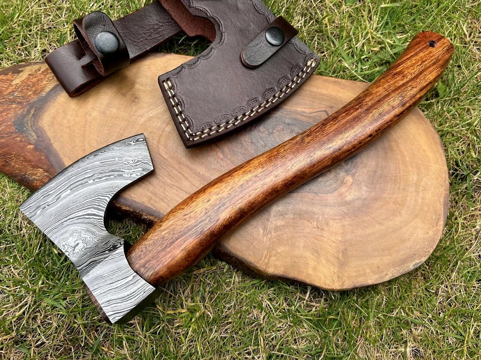 Handmade Damascus Steel Axe Vintage style Camping Collectible Best Gift Tomahawk Hatchet ME-4