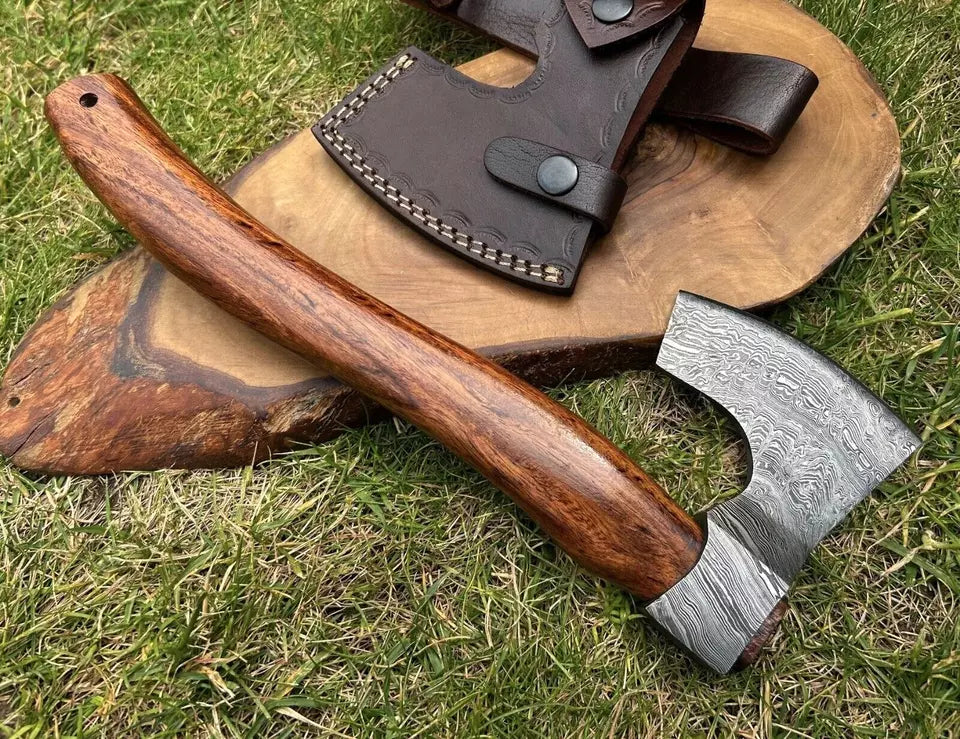 Handmade Damascus Steel Axe Vintage style Camping Collectible Best Gift Tomahawk Hatchet ME-4