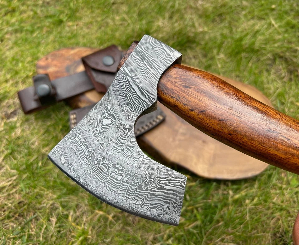 Handmade Damascus Steel Axe Vintage style Camping Collectible Best Gift Tomahawk Hatchet ME-4