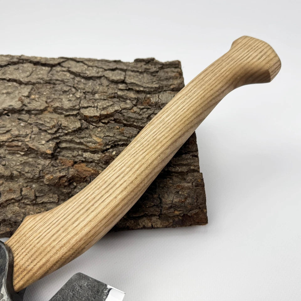 Carving Axe – Hand-Forged 52100 Steel, Ash Handle, Sheath, Ready to Use ME-1