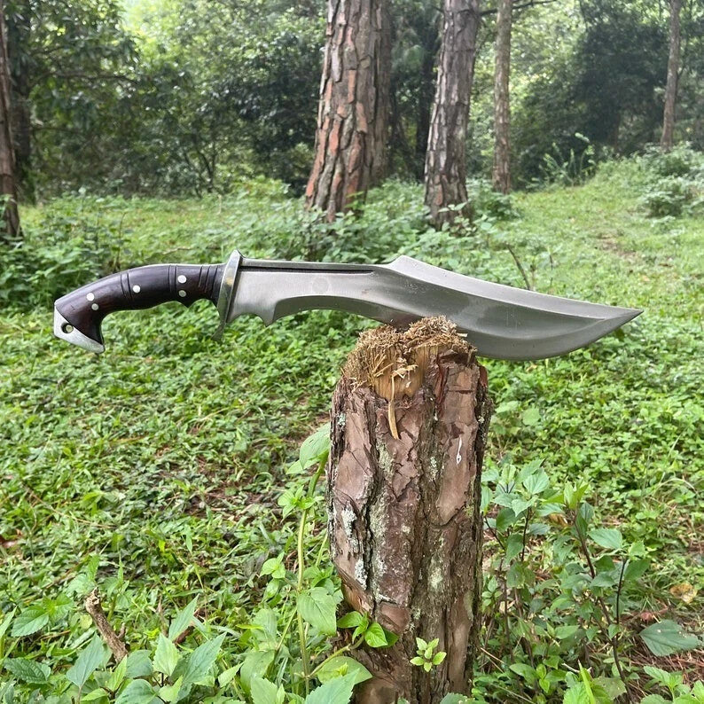 Custom Handmade Carbon Steel Tactical Kukri Knife Hunting Camping Knife