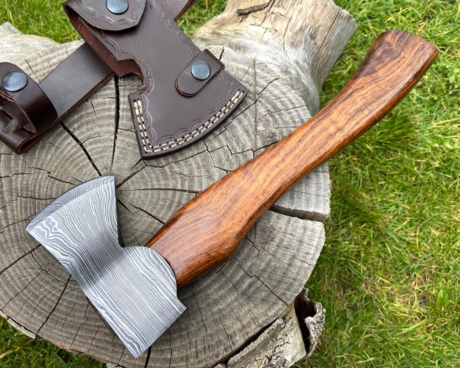 Handmade Damascus Steel Axe Vintage style Camping Collectible Best Gift ME-7