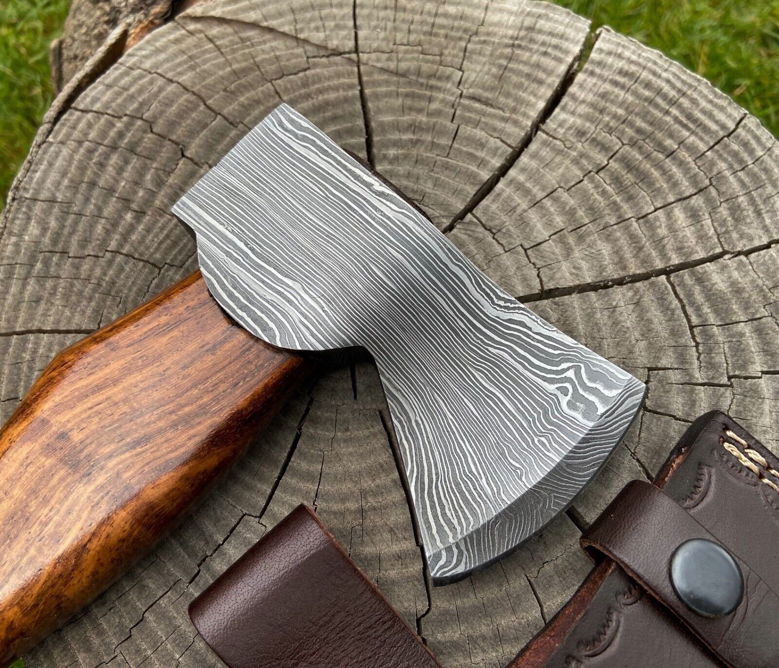 Handmade Damascus Steel Axe Vintage style Camping Collectible Best Gift ME-7