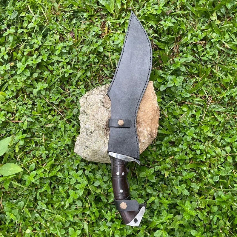 Custom Handmade Carbon Steel Tactical Kukri Knife Hunting Camping Knife
