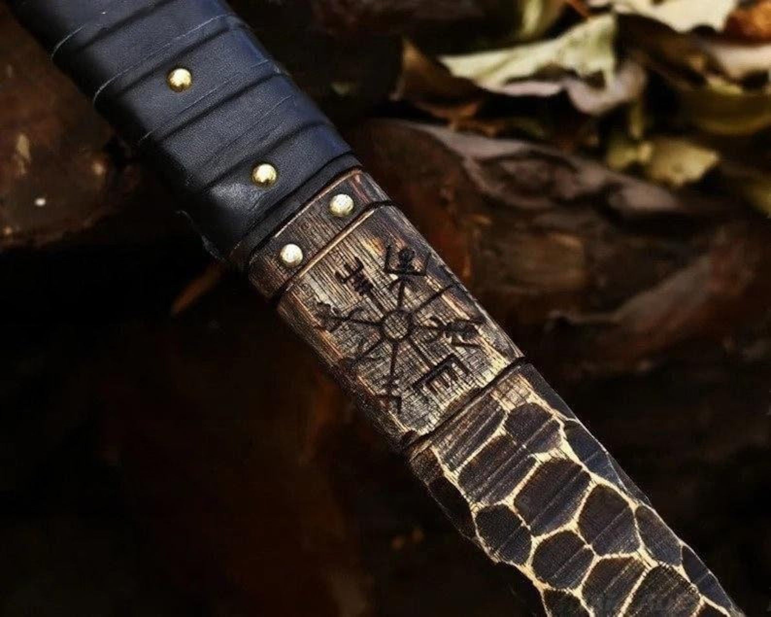 Beautiful Handmade Viking Axe Custom Norse Axe Christmas Gift Camping Axe Ragnar 35inch Long