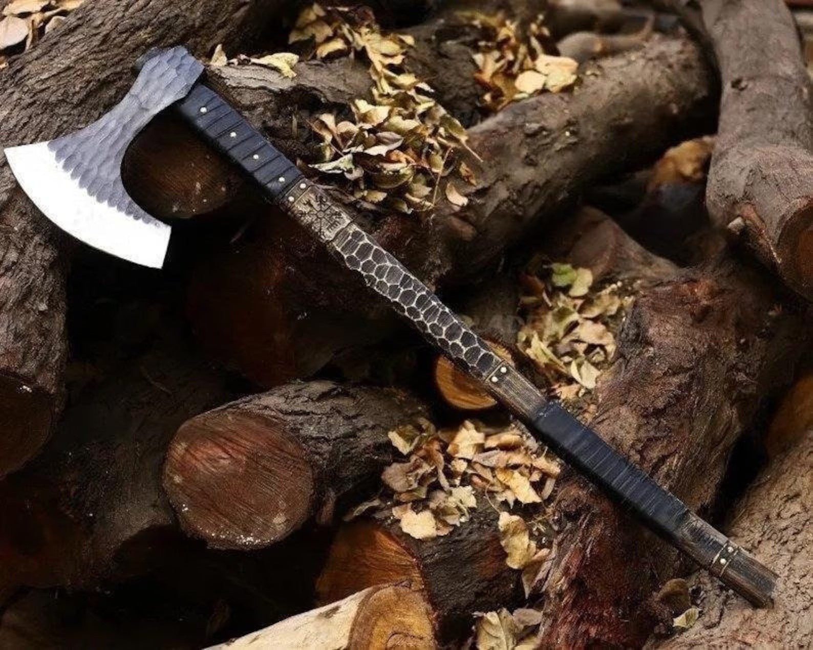 Beautiful Handmade Viking Axe Custom Norse Axe Christmas Gift Camping Axe Ragnar 35inch Long