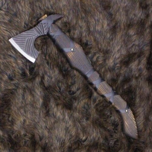 2 CUSTOM HAND MADE CARBON STEEL HUNTING VIKING TOMAHAWK HATCHETS AXE BEST GIFT