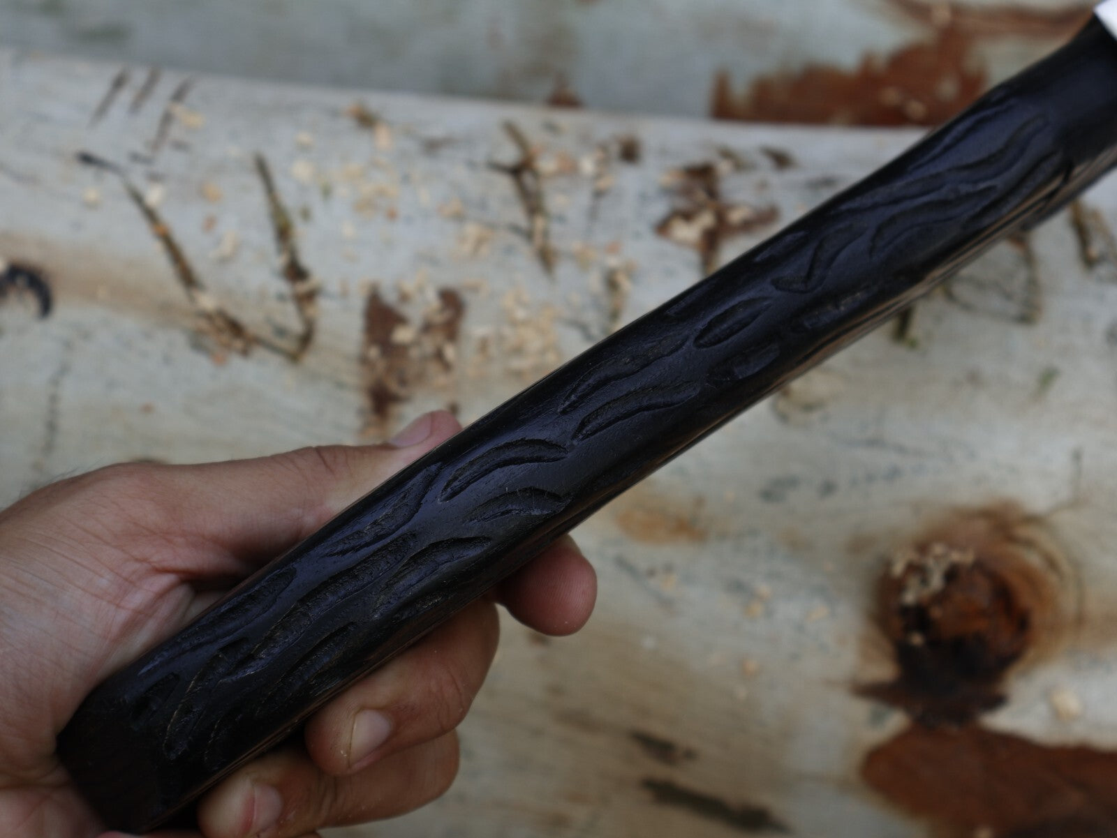 13"Pizza Cutter Axe Custom Handmade Carbon Steel Blade Viking Axe with Leather Sheath
