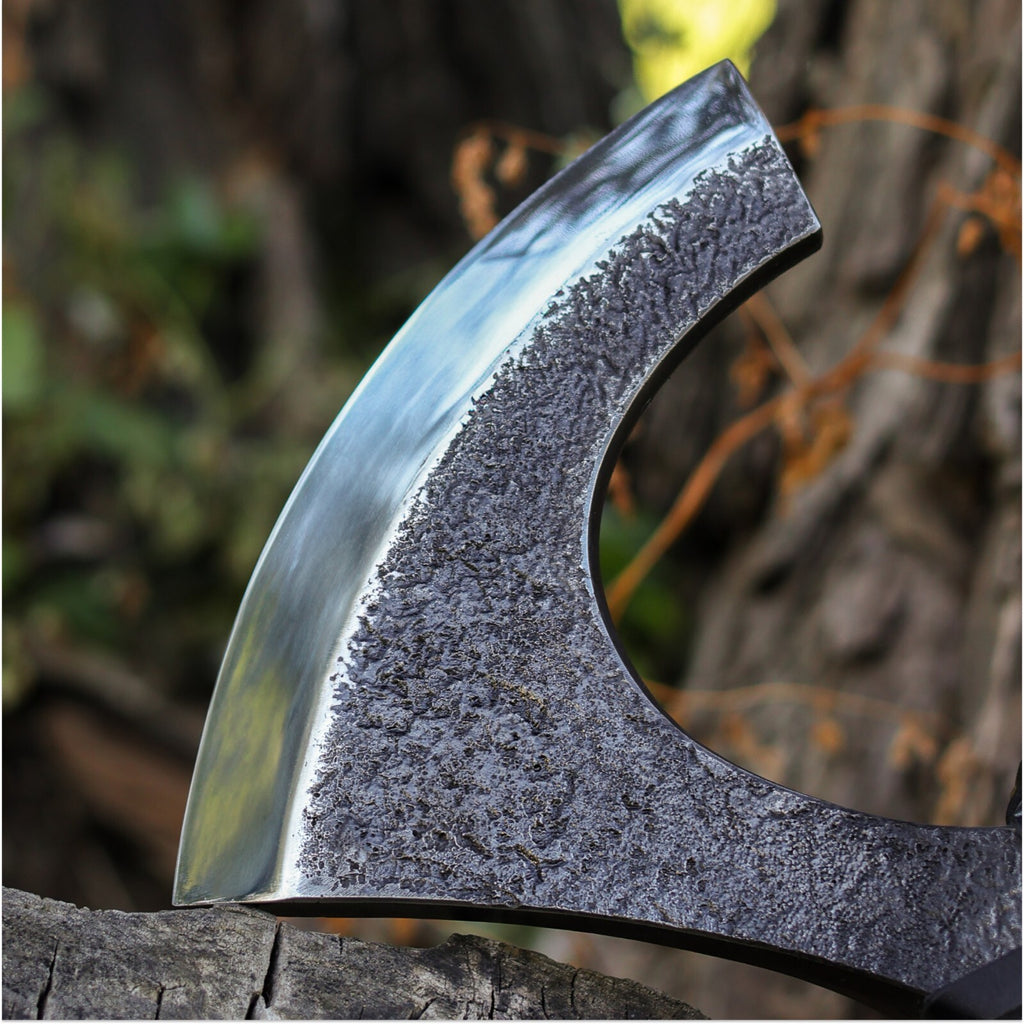Viking  Double-Edged Battle Axe – Hand-Forged 1066 carbon steel 32.87" 4.18 lb ME-10