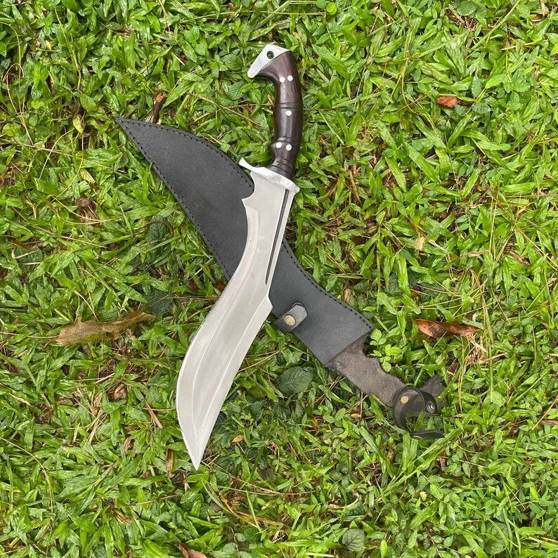 Custom Handmade Carbon Steel Tactical Kukri Knife Hunting Camping Knife