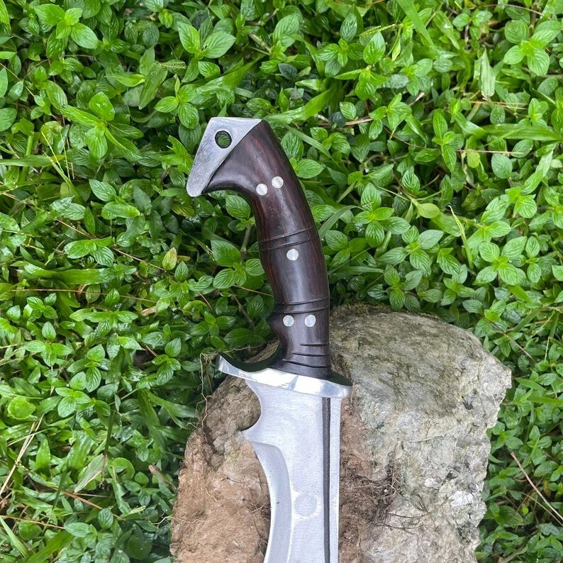 Custom Handmade Carbon Steel Tactical Kukri Knife Hunting Camping Knife